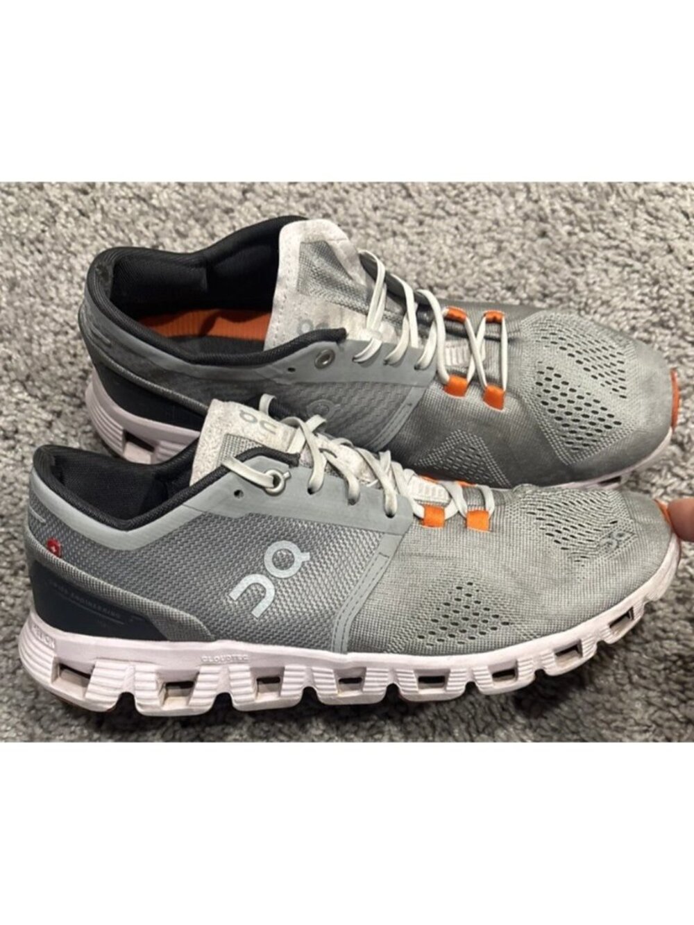 On Cloud X Sneakers Womens Size 8.5 Gray Road Running Shoes 40.99041